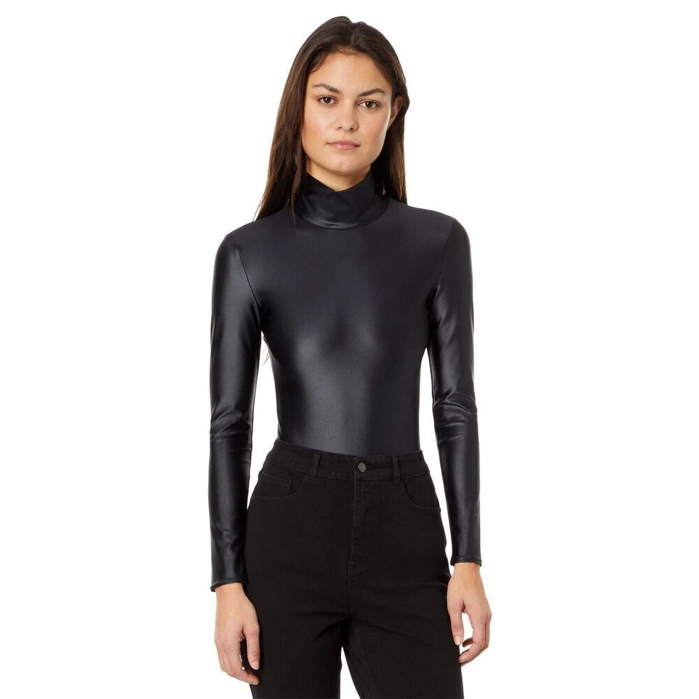 NWT's Commando Matte Metallic Long Sleeve Turtleneck Bodysuit Oxide Size Small